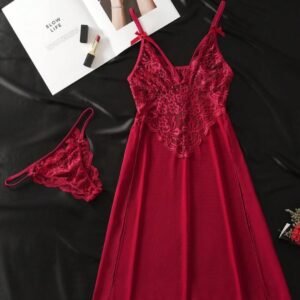 Nuisettes Sexy rouge avec string